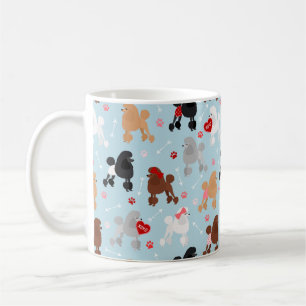 Pudel Valentine Mönster-kaffe Mugg