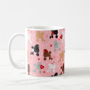 Pudel Valentine Mönster Kaffemugg