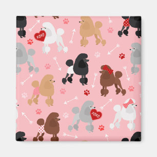 Pudel Valentine Mönster Magnet