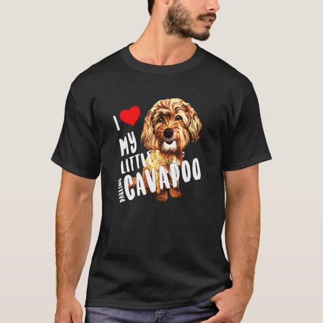 Pudel Valp I Kärlek Min lilla Darling Cavapoo T Shirt (Framsida)