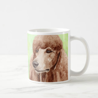 Pudel Vattenfärgporträtt Kaffemugg