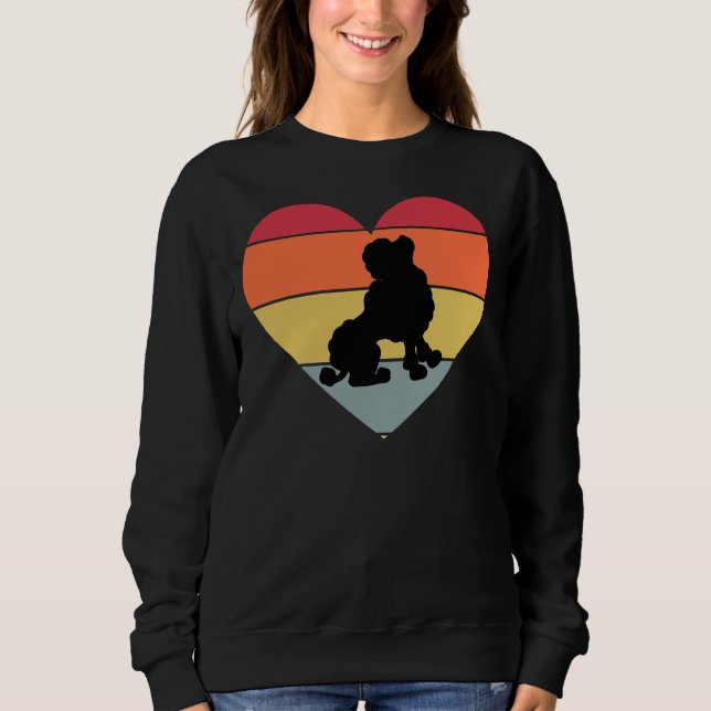PUDEL vintage, kärlek hjärta T Shirt (Framsida)