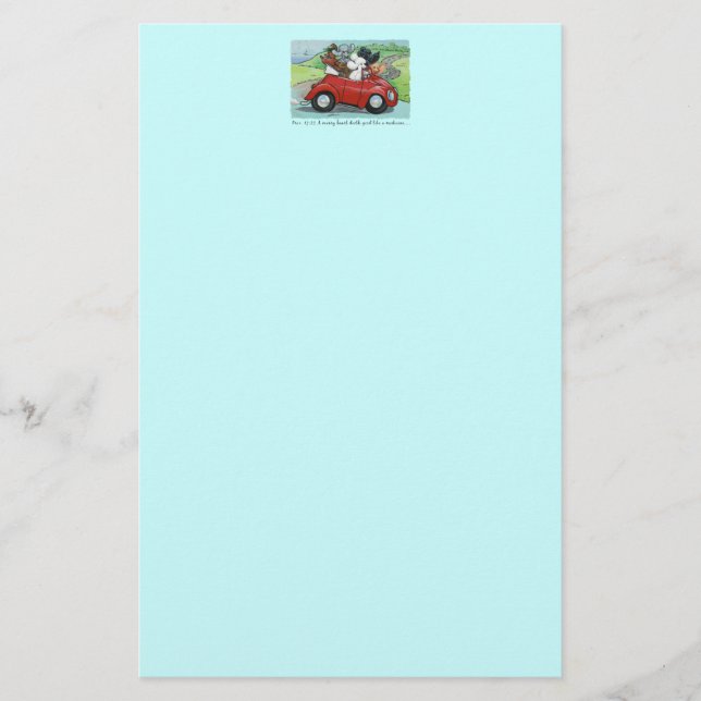 Pudel Vintage Konverterbart skriptformat Brevpapper (Framsida)