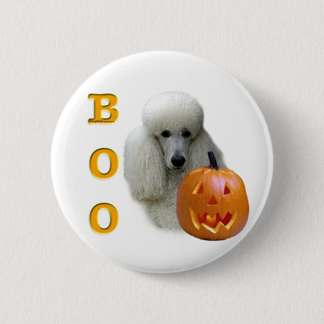 Pudel (vit Jackat) Boo Knapp (Framsida)
