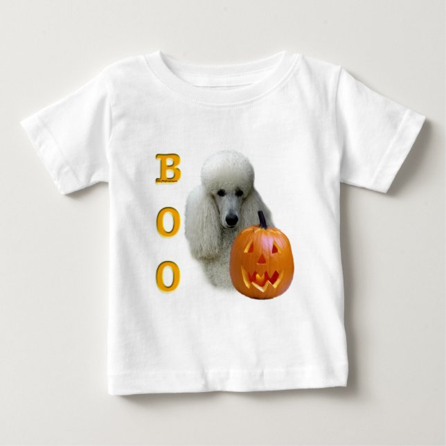 Pudel (vit Jackat) Boo T Shirt (Framsida)