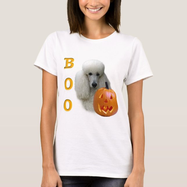 Pudel (vit Jackat) Boo T Shirt (Framsida)