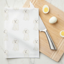 Pudel (vit) kökshandduk
