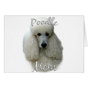 Pudel (vit) Mamma 2 Hälsningskort