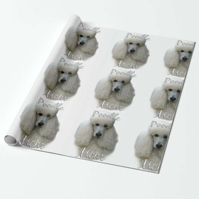 Pudel (vit) Mamma 2 Presentpapper (Utrullad)