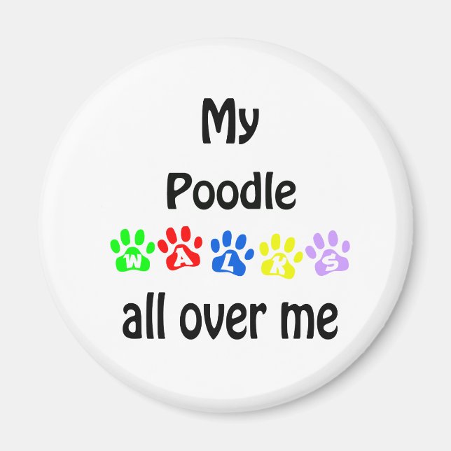 Pudel Walks Design Magnet (Framsidan)