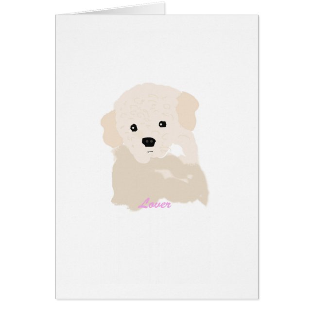 Pudelälskare Hälsningskort (Framsidan)