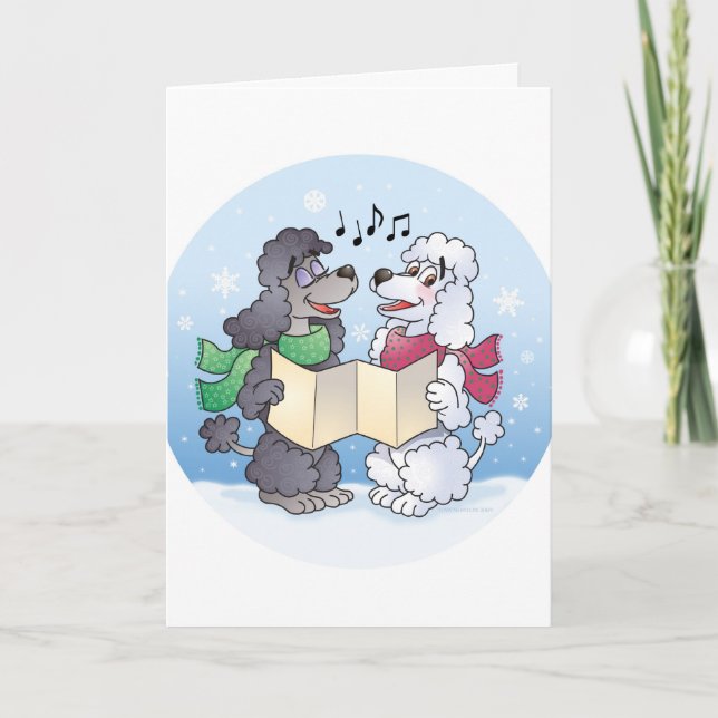 Pudeljul Caroling Helgkort (Framsida)