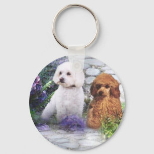 PudelKeychain vanlig hortensia Nyckelring