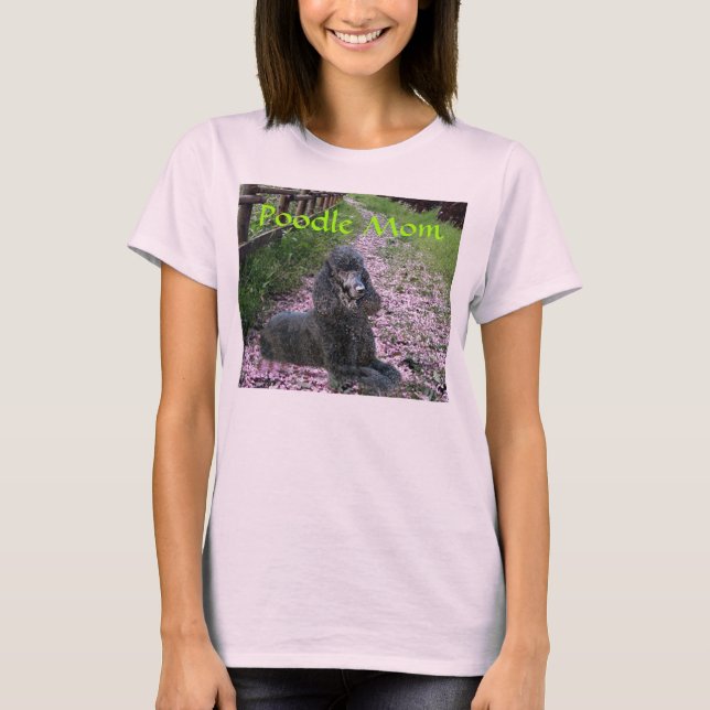PudelmammaFlowersT-Skjorta T-shirt (Framsida)