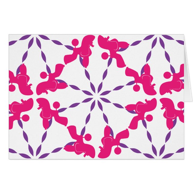 Pudelmuster Hälsningskort (Framsidan Horizontal)