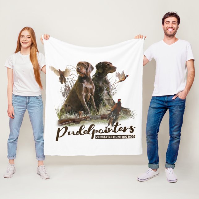 Pudelpekare, jakt på fasan fleecefilt (På plats)