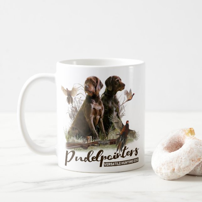 Pudelpekare, jakt på fasan kaffemugg (Med munk)