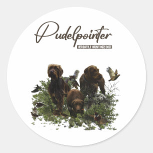 Pudelpekare Runt Klistermärke