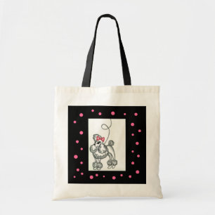 Pudelväska Rosa Svart Retro Femtiotal Tygkasse