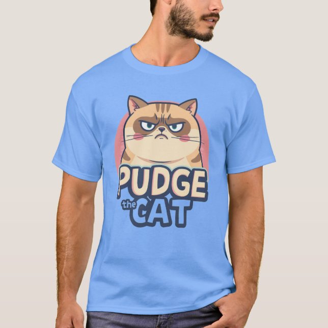 Pudge katten t shirt (Framsida)