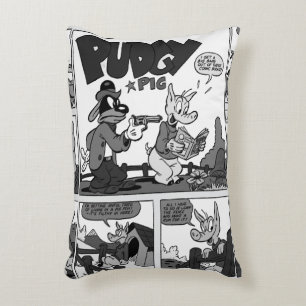 "PUDGY Pig" Seriestrippe Kuddé Prydnadskudde