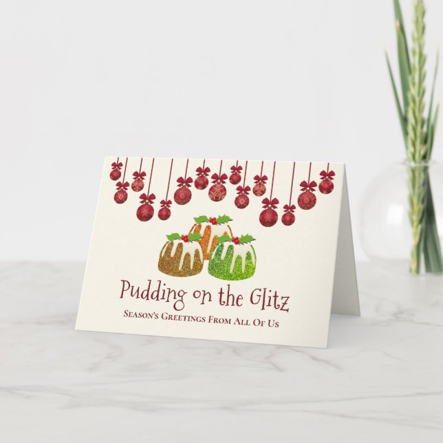 PUDING PÅ GLITZ | Kundjul Helgkort (Framsida)