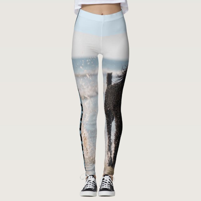 Pudlar härskar damasker leggings (Framsida)