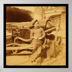 Pudra apan på USS-pawneen 1862 Poster