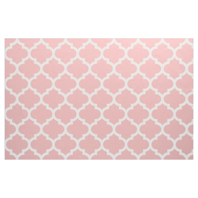 Pudra rosa marockanskt Quatrefoil spaljétyg Tyg (Fat Quarter)