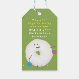 Pudrad socker-munk jul  presentetikett