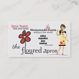 Pudrade visitkortar för förklädehembagare visitkort
