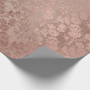 Pudrar den guld- fauxen för den rodna rosa ros presentpapper