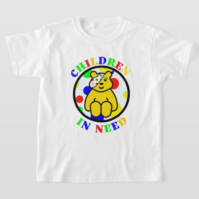 Pudsey Bear Ansikte Kids-Funny T Shirt (Laydown)