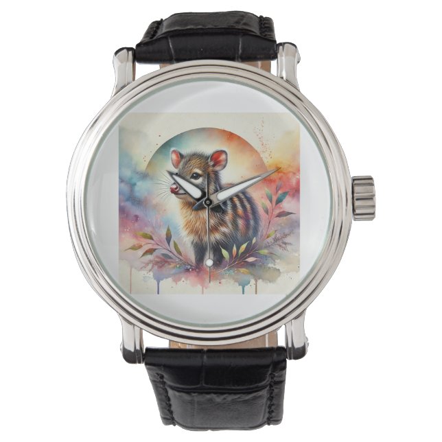 Pudu 081024AREF139 - Watercolor Armbandsur (Framsida)