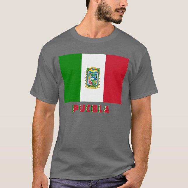 Puebla inofficiell flagga t-shirt (Framsida)