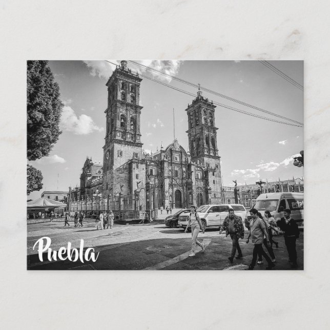 Puebla, México Cathedral Vykort (Framsida)