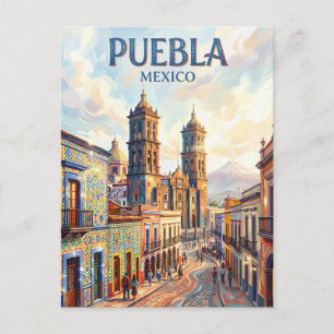 Puebla Mexico City Vykort