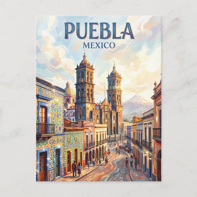 Puebla Mexico City Vykort (Framsida)
