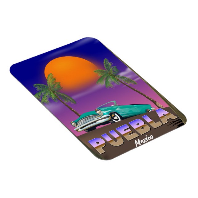 Puebla Mexico, helgdag poster Magnet (Högersidan)