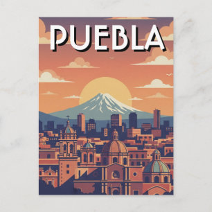 Puebla Mexico Resor Vykort