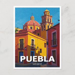 Puebla Mexico Travel Vykort