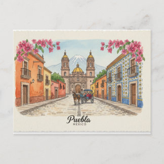Puebla Mexico, vykort