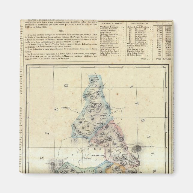 Puebla, Mexiko 2 Magnet (Framsidan)