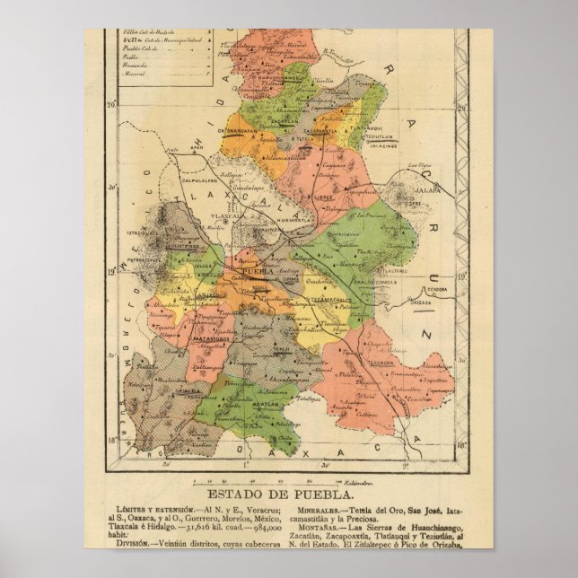 Puebla, Mexiko Poster (Framsidan)