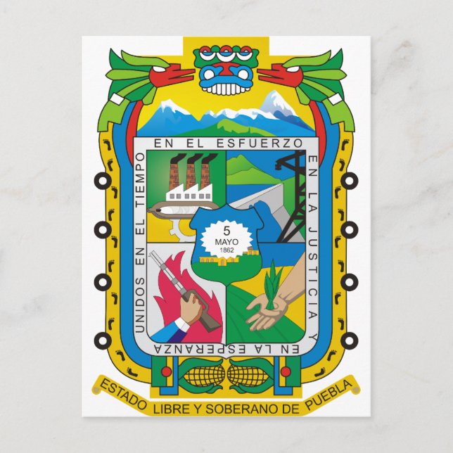 Puebla, Mexiko Vykort (Framsida)