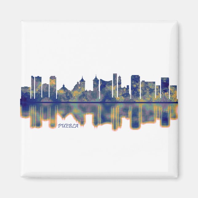Puebla Skyline Magnet (Framsidan)