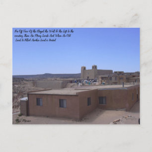 Pueblo Chapel med kyrkogård till Lämnat Vykort