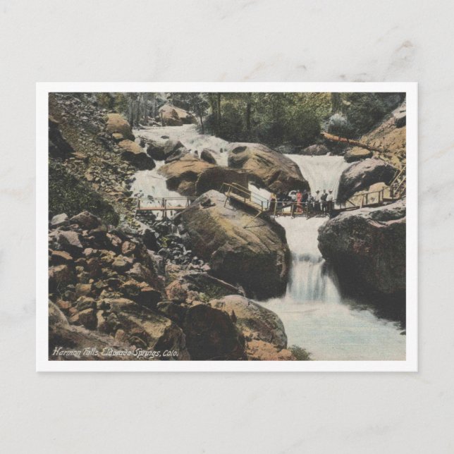 Pueblo CO, Harmon Falls, Eldorado Vår 1909 Vykort (Framsida)