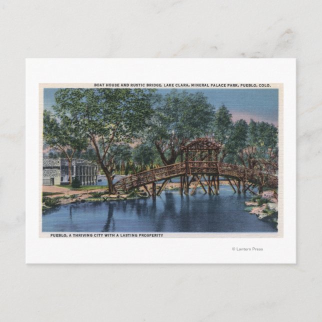Pueblo, Colorado - Boat House & Rustic Vykort (Framsida)