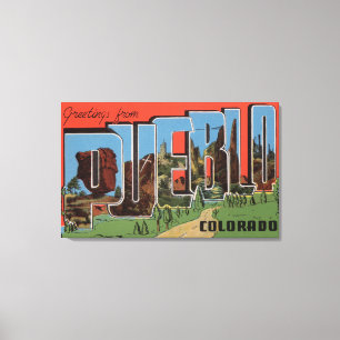 Pueblo Colorado - stora brevplatser Canvastryck